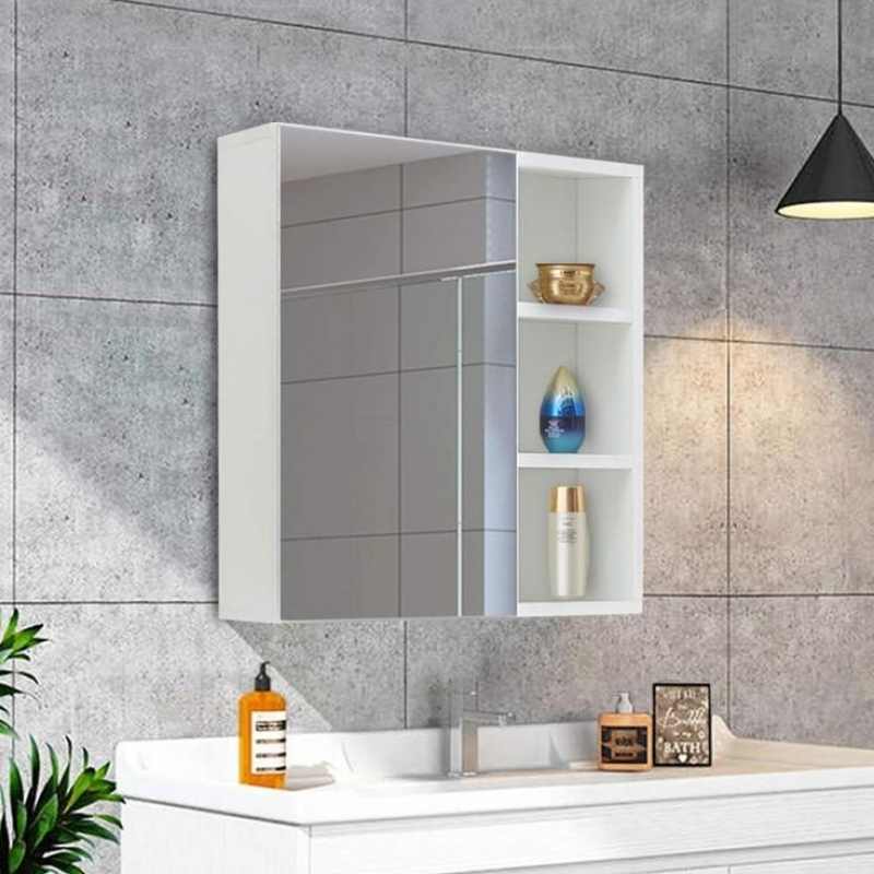 Armoire de Salle de Bain Murale avec Miroir