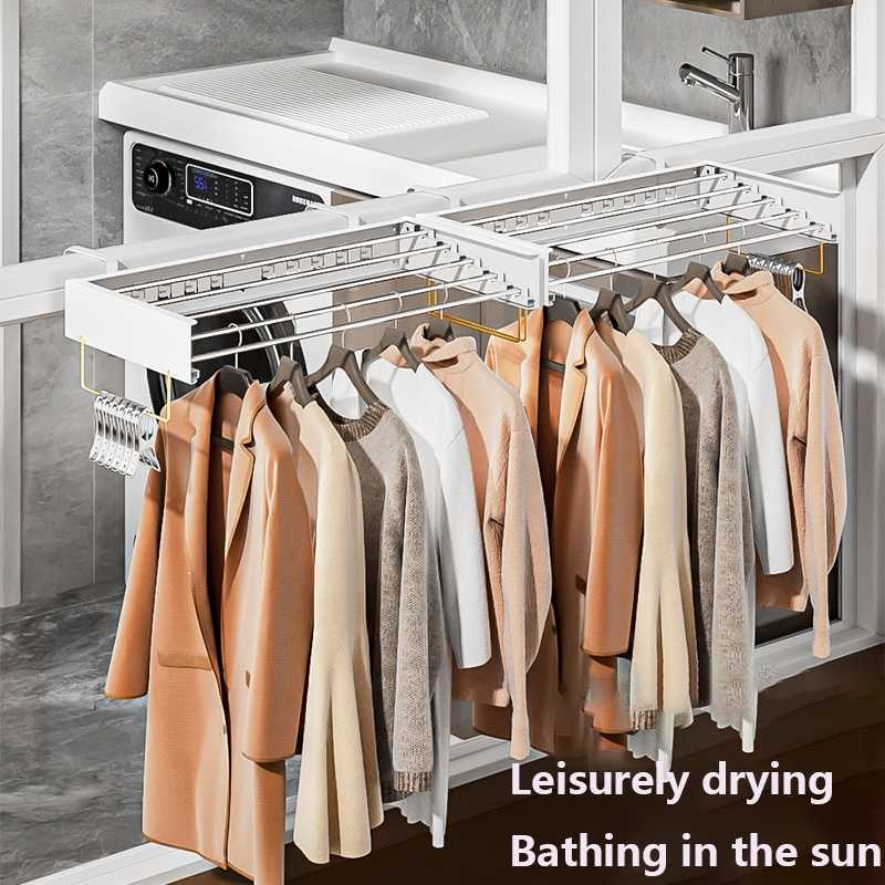 Séchoir à Linge Extensible en Acier Inox